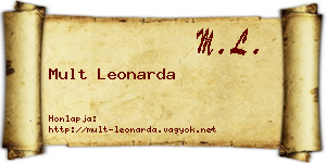 Mult Leonarda névjegykártya